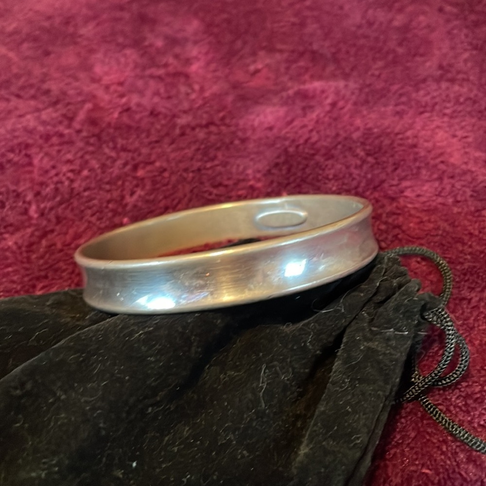 True Vintage Whiting & Davis Silver-Tone Metal Bangle Bracelet